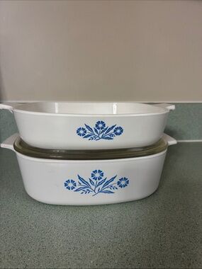 Vintage CorningWare Blue Cornflower set 🤍💙 w/ lid